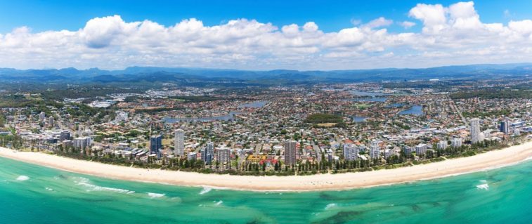 Aerial View of the City — Fast & Affordable Car Hires in Bilinga, QLD