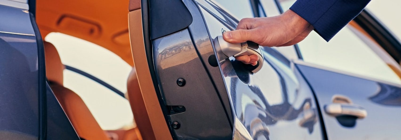 Opening The Rental Car Door