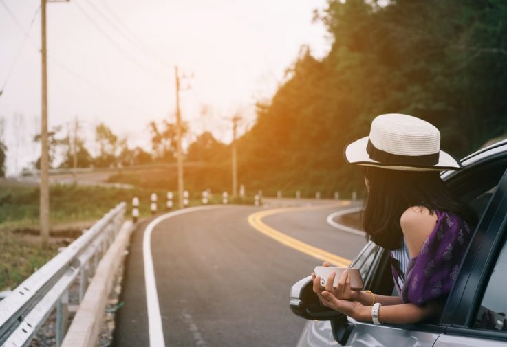 Woman Traveler With Hatchback Car — Fast & Affordable Car Hires in Bilinga, QLD