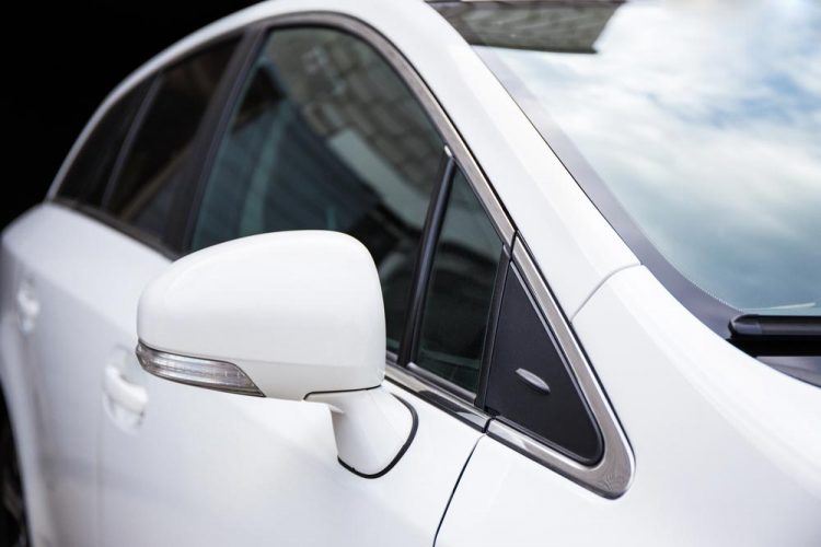 Closeup On The Side Of A Rental Car